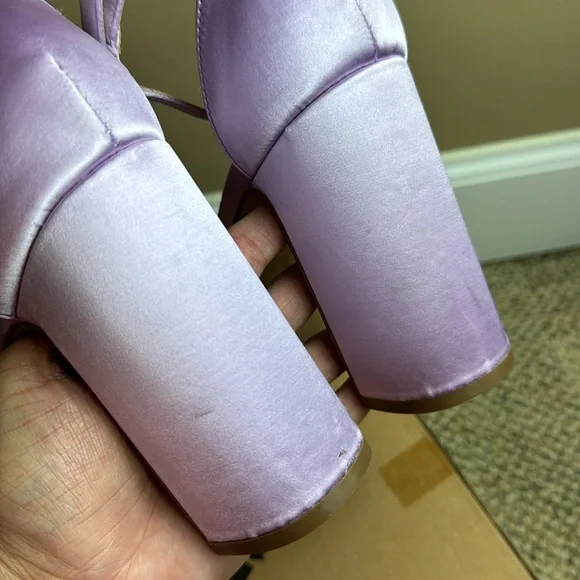 The Drop Women's Hamalie Platform Sandal, Lavender Satin, Size 9 - Picture 6 of 16